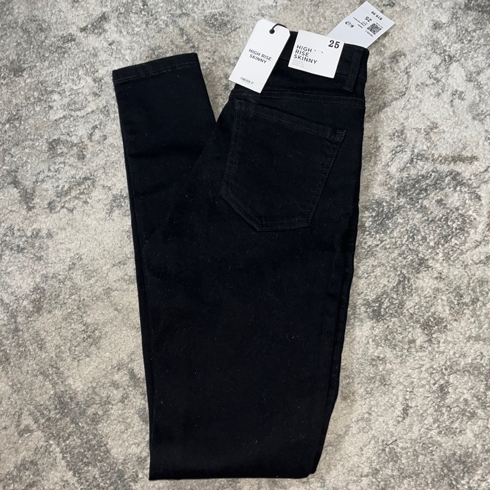 F21 Black High-Waisted Skinny Jeans